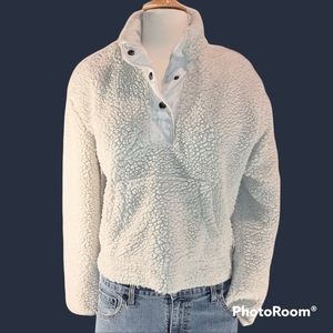 WALLFLOWER - Fleece Women's pullover top Size M, white